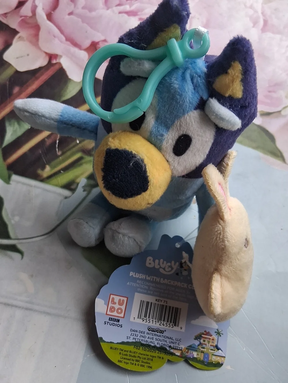 Bluey mini plush bag clip